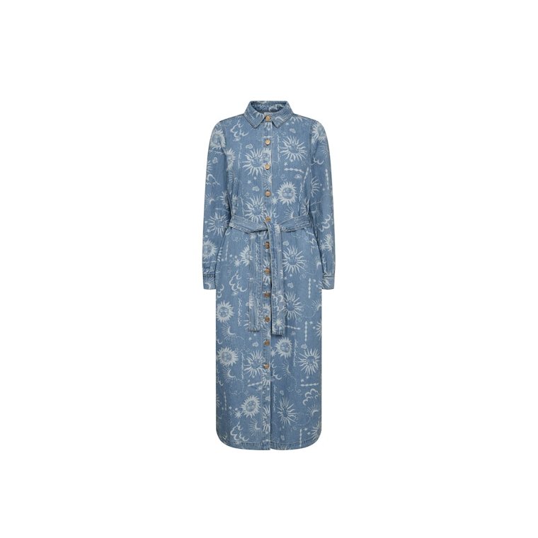 N�MPH - NUGISELLY DRESS - Light Blue Denim