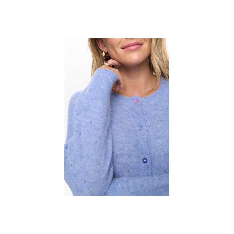 N�MPH - NURIETTO POINTELLE CARDIGAN - Hydrangea