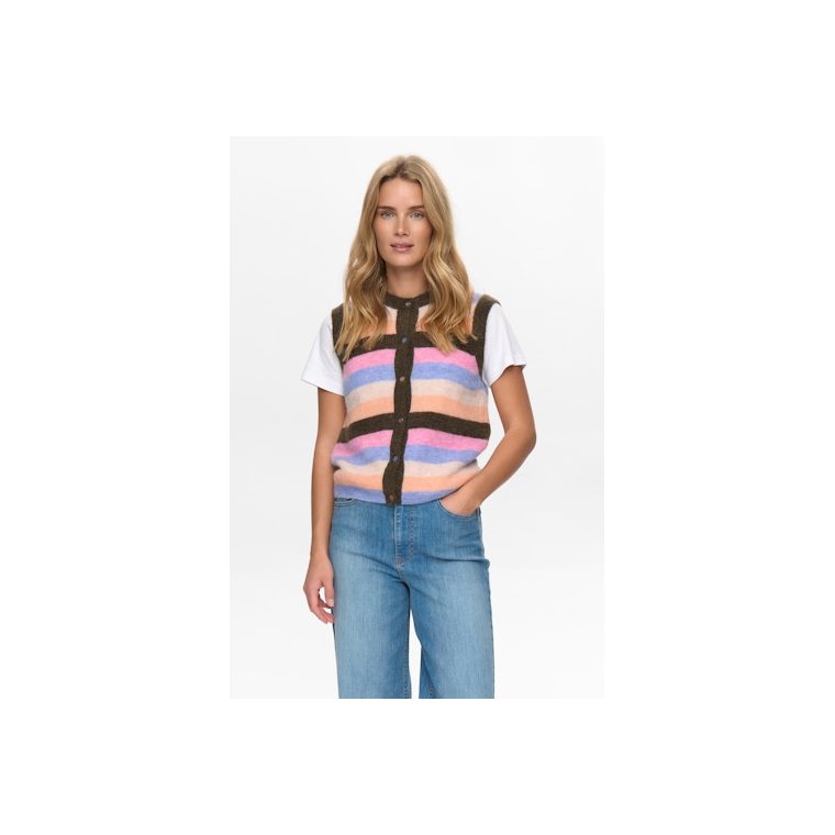 N�MPH - NURIETTE STRIPY VEST - Sea Turtle