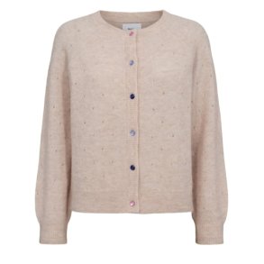 N�MPH - NURIETTO POINTELLE CARDIGAN - Mushroom