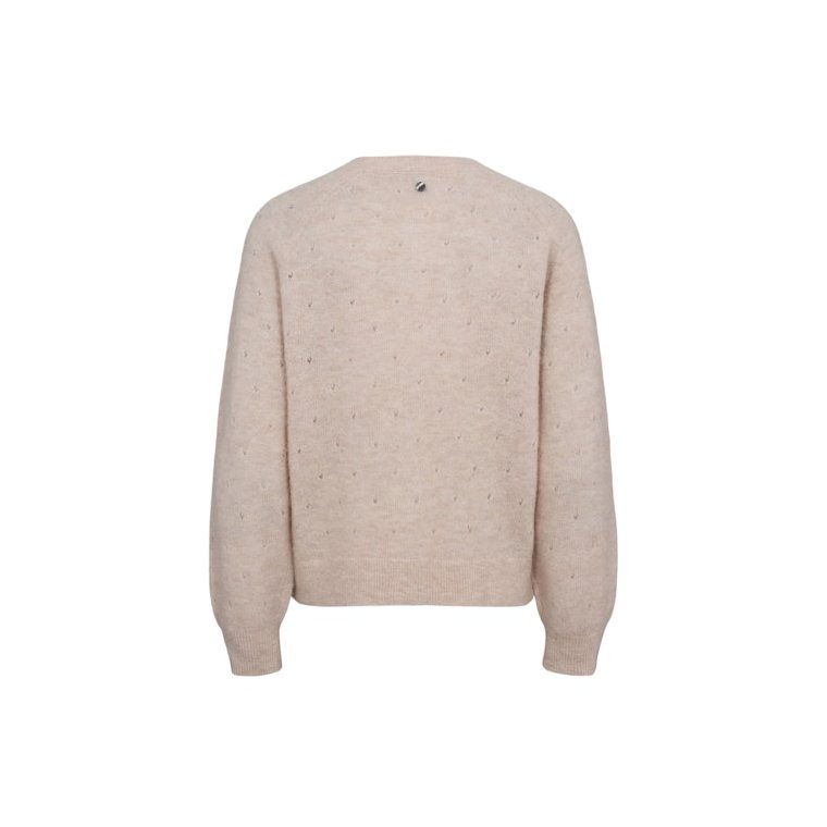 N�MPH - NURIETTO POINTELLE CARDIGAN - Mushroom