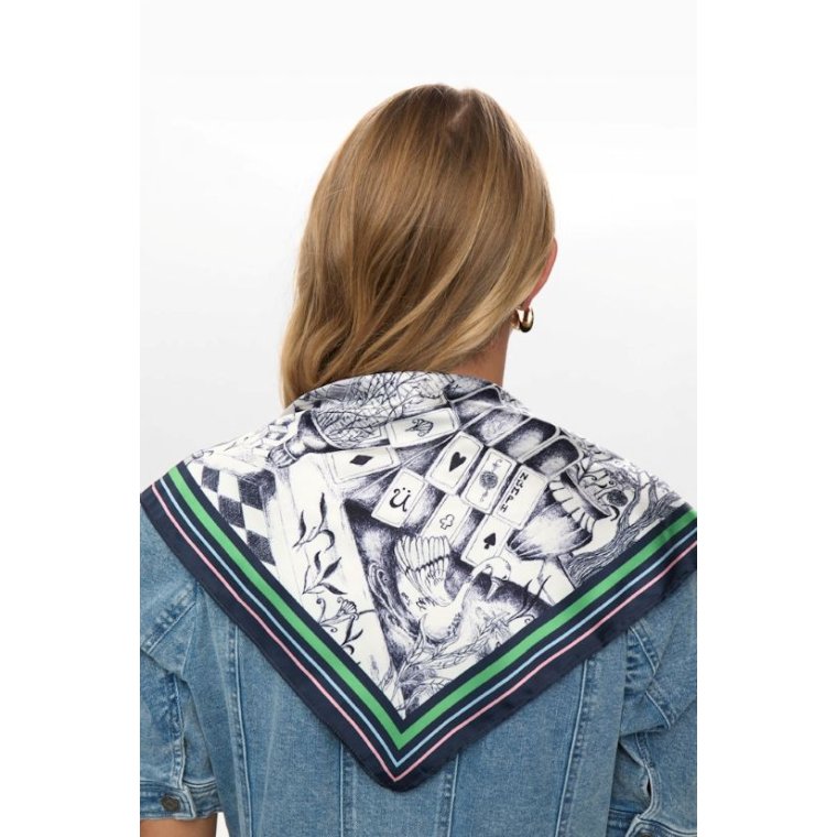 N�MPH - NUMOCHA SATIN SCARF - Cloud Dancer