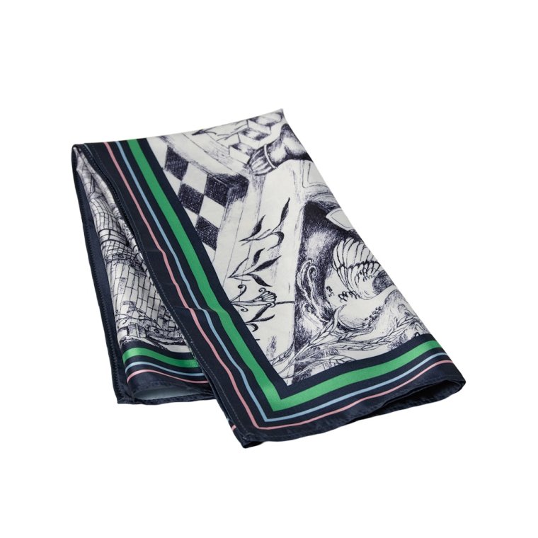 N�MPH - NUMOCHA SATIN SCARF - Cloud Dancer