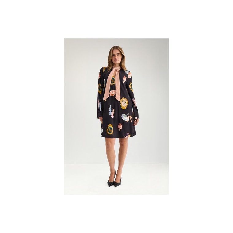 N�MPH - NUOFELIA SHORT DRESS - Caviar