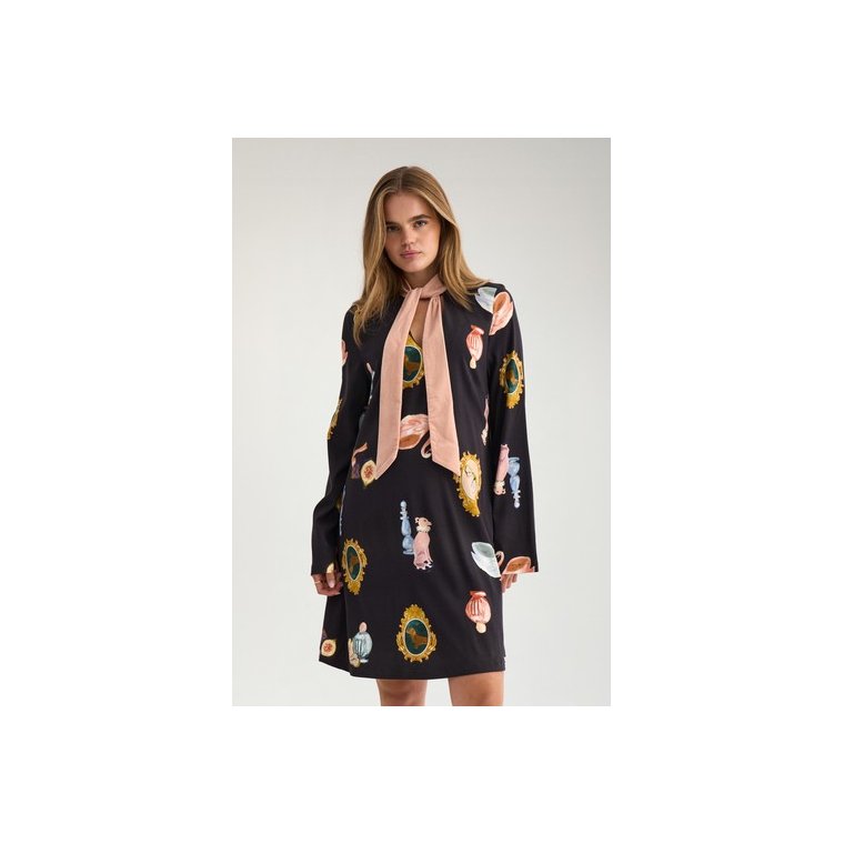 N�MPH - NUOFELIA SHORT DRESS - Caviar
