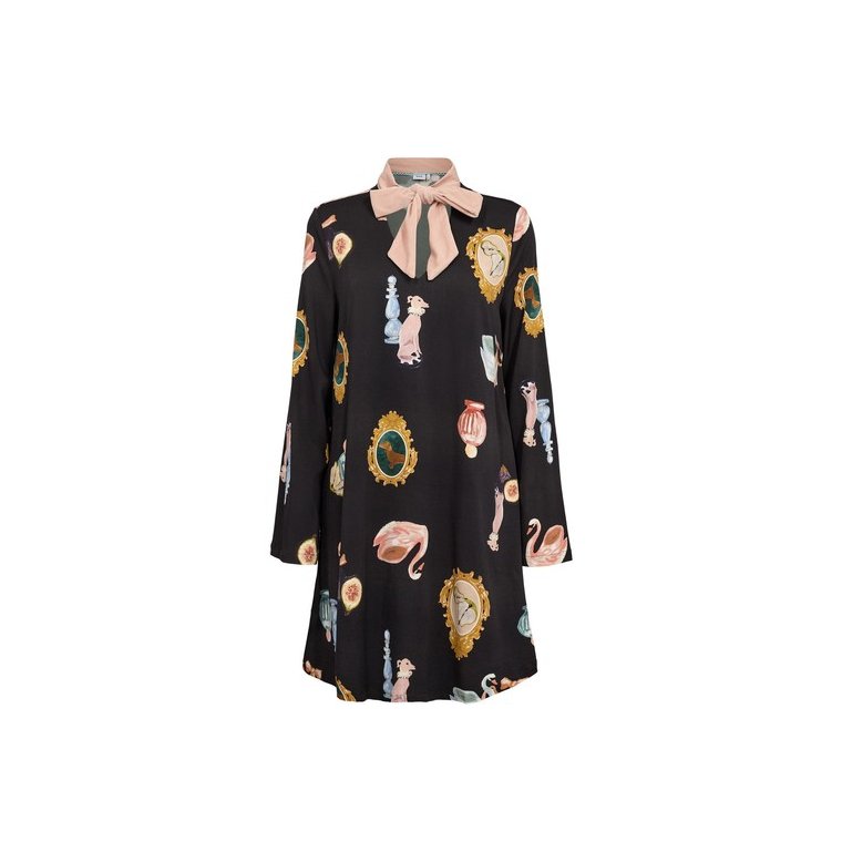 N�MPH - NUOFELIA SHORT DRESS - Caviar