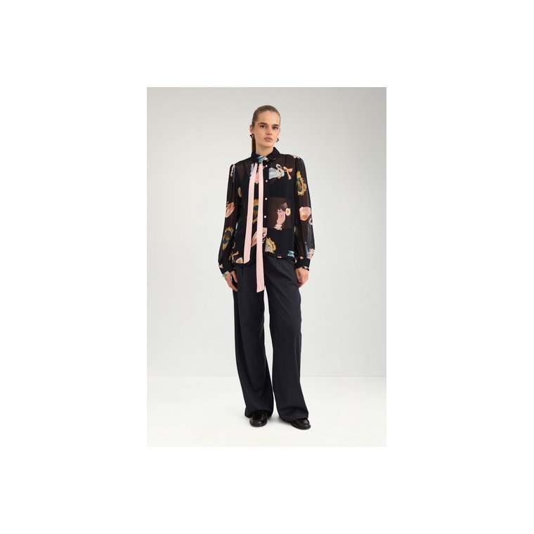 N�MPH - NUOPHELIA LS SHIRT - Caviar