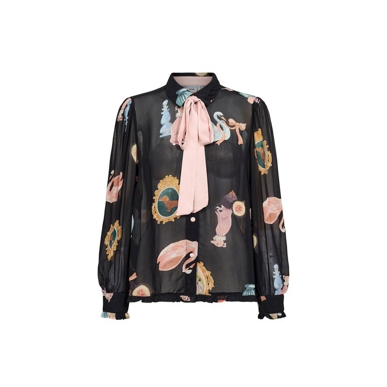 N�MPH - NUOPHELIA LS SHIRT - Caviar