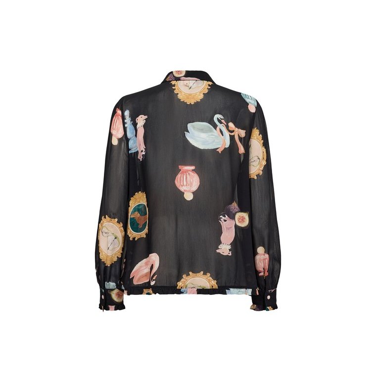 N�MPH - NUOPHELIA LS SHIRT - Caviar