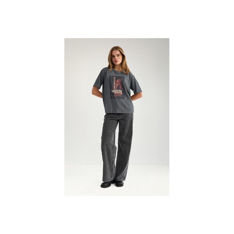 N�MPH - NUCUDA OVERSIZE T-SHIRT - Dark grey melange