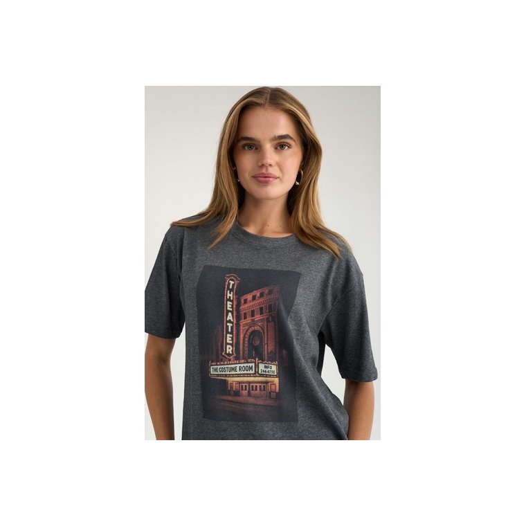 N�MPH - NUCUDA OVERSIZE T-SHIRT - Dark grey melange