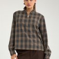 N�MPH - NUKAMALA ZIP SHIRT - Dark grey melange