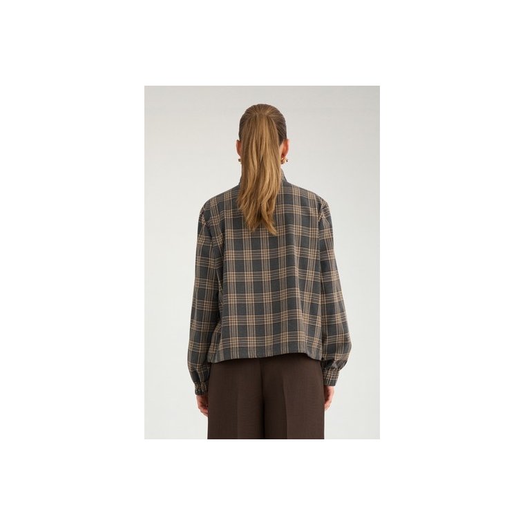 N�MPH - NUKAMALA ZIP SHIRT - Dark grey melange