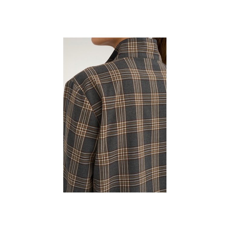 N�MPH - NUKAMALA ZIP SHIRT - Dark grey melange