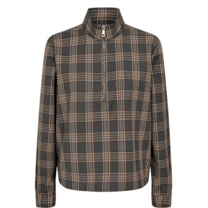 N�MPH - NUKAMALA ZIP SHIRT - Dark grey melange