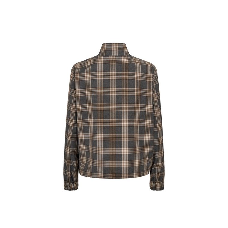 N�MPH - NUKAMALA ZIP SHIRT - Dark grey melange