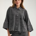 N�MPH - NUBROOKLYN OVERSIZE STONE SHIRT - Grey Denim