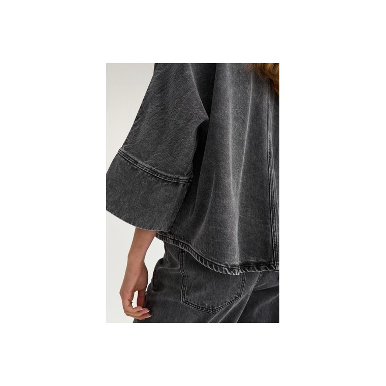 N�MPH - NUBROOKLYN OVERSIZE STONE SHIRT - Grey Denim