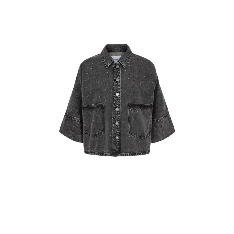 N�MPH - NUBROOKLYN OVERSIZE STONE SHIRT - Grey Denim