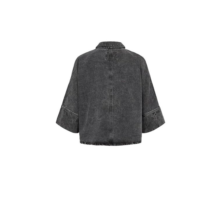 N�MPH - NUBROOKLYN OVERSIZE STONE SHIRT - Grey Denim