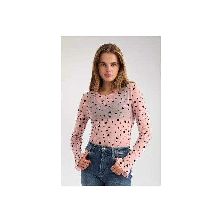 N�MPH - NUEVITA LS MESH BLOUSE - Peachskin