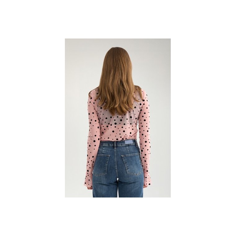 N�MPH - NUEVITA LS MESH BLOUSE - Peachskin