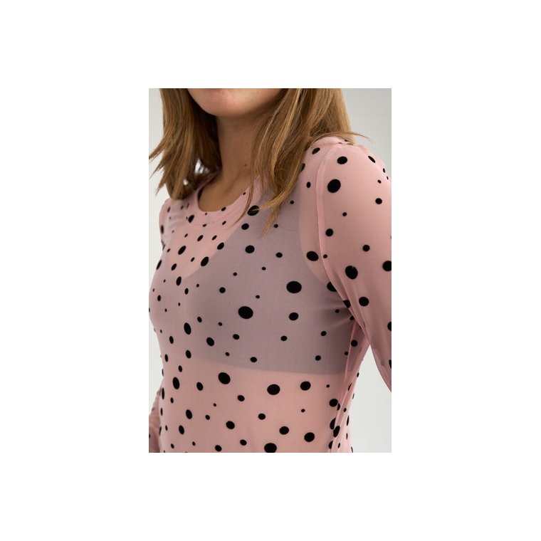 N�MPH - NUEVITA LS MESH BLOUSE - Peachskin
