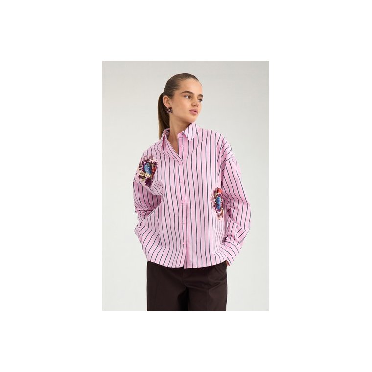 N�MPH - NUELFA OVERSIZE SHIRT - Bonbon