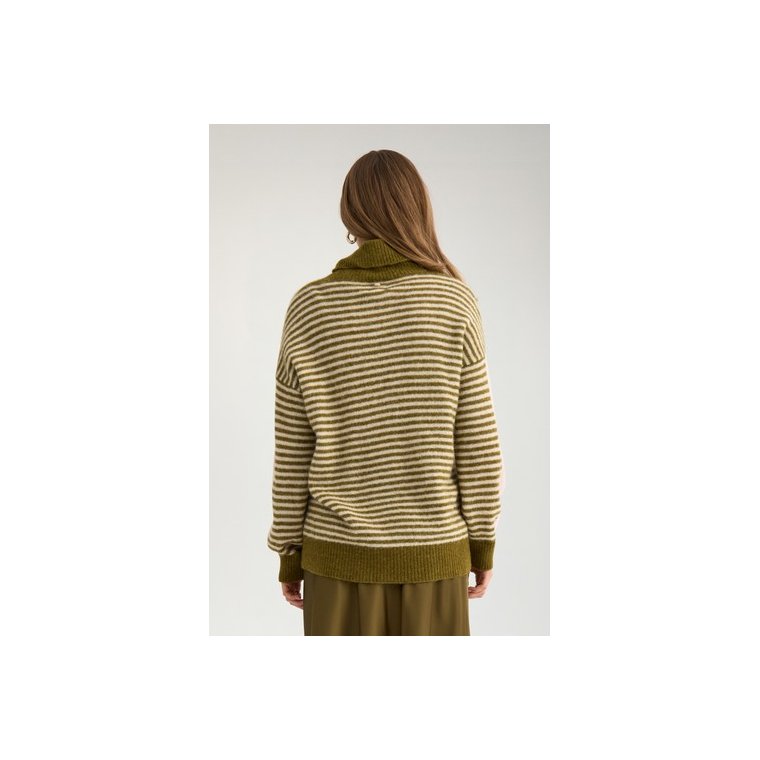 N�MPH - NURIETTE MINI STRIPE PULLOVER - Fir Green