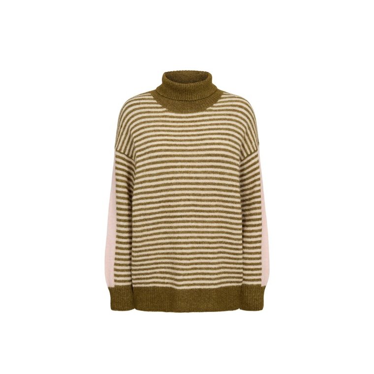N�MPH - NURIETTE MINI STRIPE PULLOVER - Fir Green