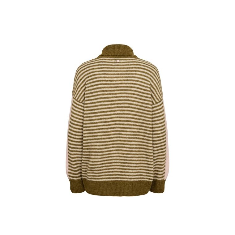 N�MPH - NURIETTE MINI STRIPE PULLOVER - Fir Green