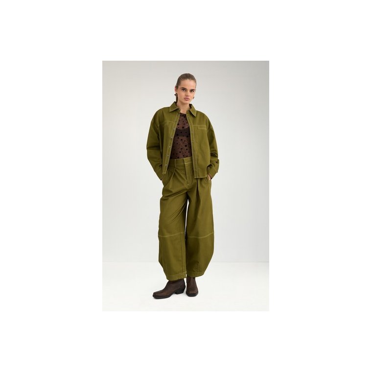 N�MPH - NUKATTI BARREL PANTS - Fir Green