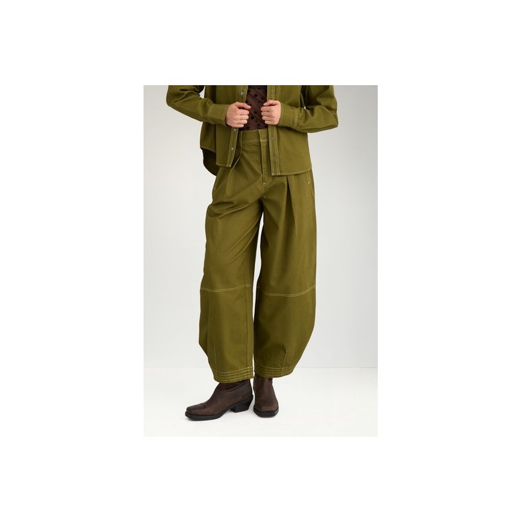 N�MPH - NUKATTI BARREL PANTS - Fir Green