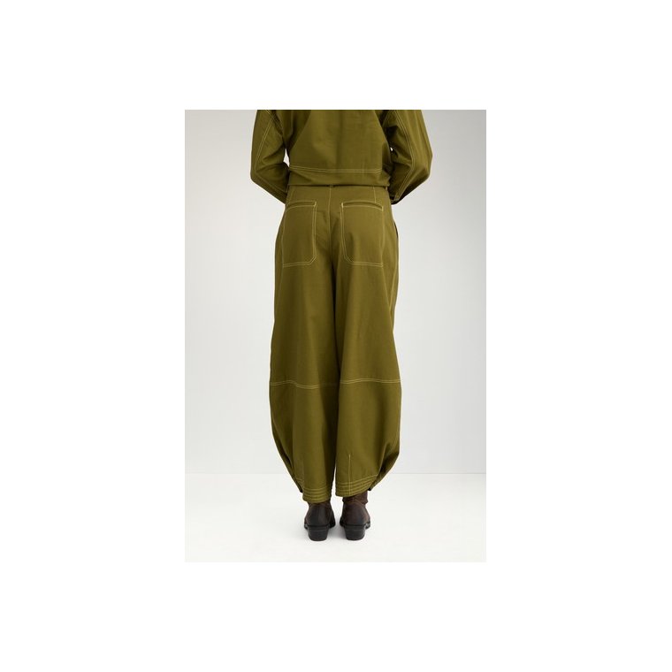 N�MPH - NUKATTI BARREL PANTS - Fir Green