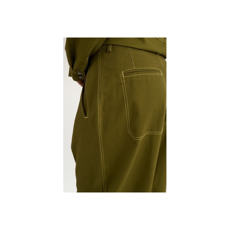N�MPH - NUKATTI BARREL PANTS - Fir Green