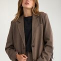 N�MPH - NULIPPA FRINGE BLAZER - Chocolate Plum