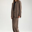 N�MPH - NULIPPA FRINGE BLAZER - Chocolate Plum