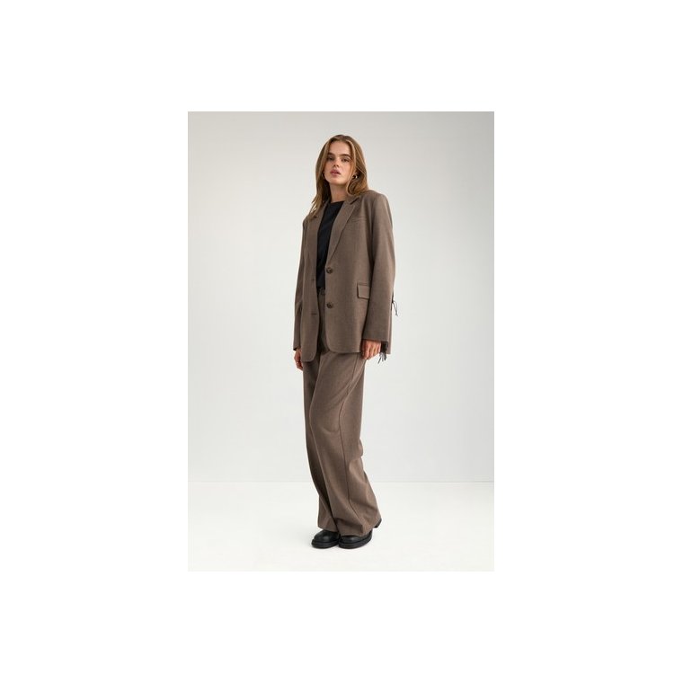 N�MPH - NULIPPA FRINGE BLAZER - Chocolate Plum