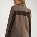 N�MPH - NULIPPA FRINGE BLAZER - Chocolate Plum