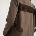 N�MPH - NULIPPA FRINGE BLAZER - Chocolate Plum