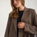 N�MPH - NULIPPA FRINGE BLAZER - Chocolate Plum