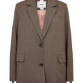 N�MPH - NULIPPA FRINGE BLAZER - Chocolate Plum