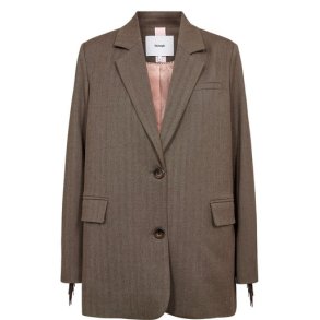 N�MPH - NULIPPA FRINGE BLAZER - Chocolate Plum