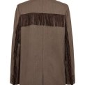 N�MPH - NULIPPA FRINGE BLAZER - Chocolate Plum