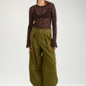 N�MPH - NUEVITA LS MESH BLOUSE - Chocolate Plum