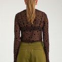 N�MPH - NUEVITA LS MESH BLOUSE - Chocolate Plum