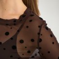 N�MPH - NUEVITA LS MESH BLOUSE - Chocolate Plum