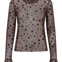 N�MPH - NUEVITA LS MESH BLOUSE - Chocolate Plum