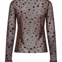 N�MPH - NUEVITA LS MESH BLOUSE - Chocolate Plum