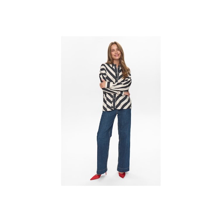 NMPH - NUMINZU STRIPE SHIRT - Caviar